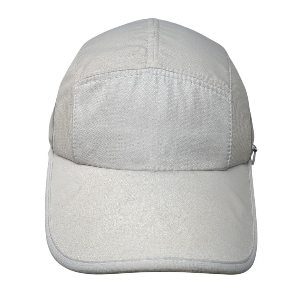 Unbranded Strapback 5 Panel Hat Solid White One S… - image 1